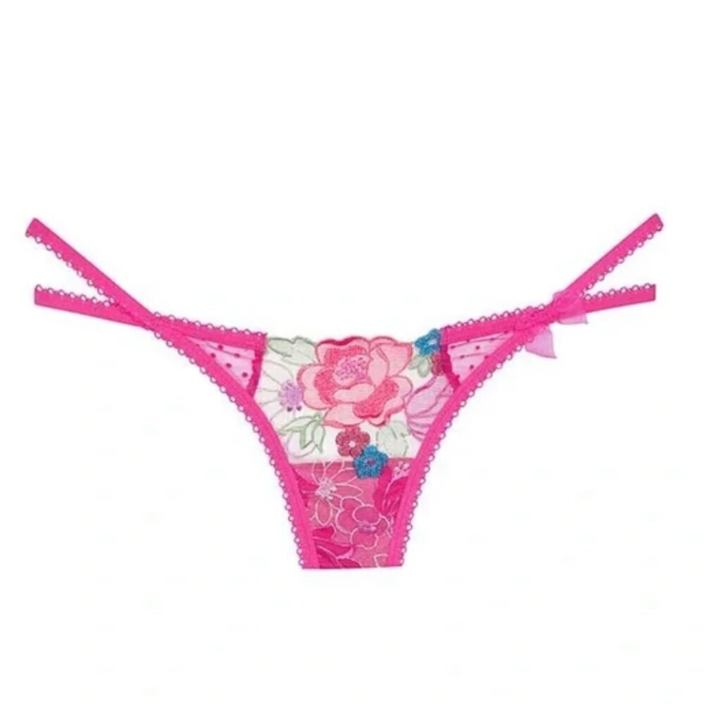 For Love And Lemons Luella Panty Sheer Lace Thong NWT XXs - Picture 2 of 3